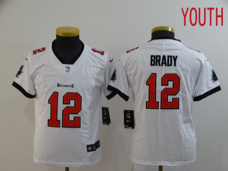Youth Tampa Bay Buccaneers 12 Brady White New Nike Limited Vapor Untouchable NFL Jerseys
